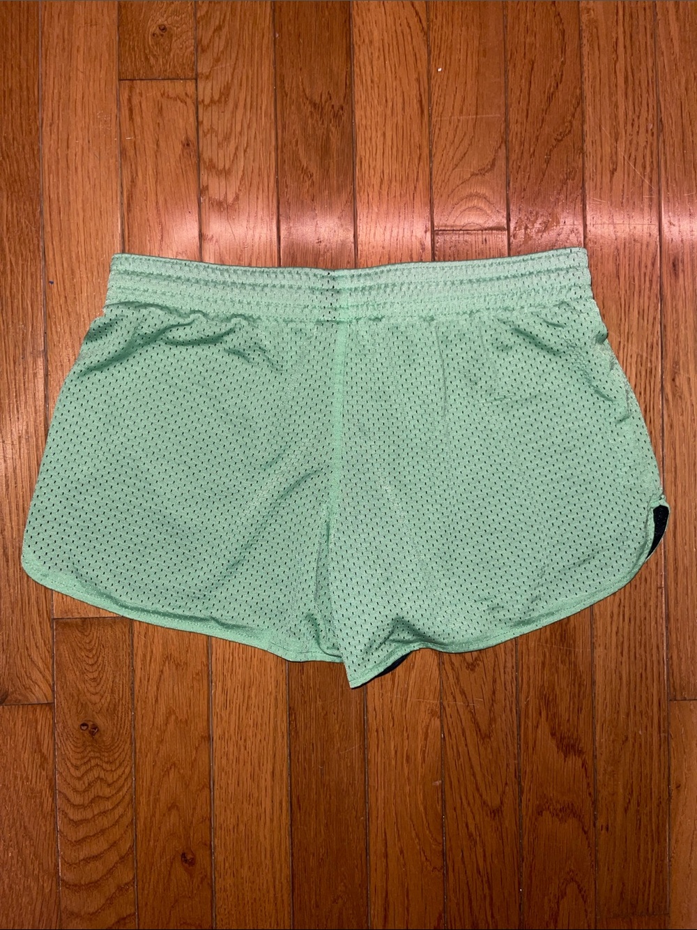 Lime Green Mesh “Dance” Shorts - Picture 2 of 3